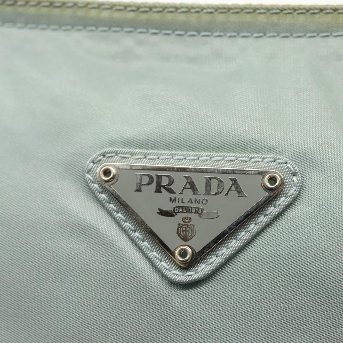 Prada Flat Messenger Bag Tessuto Blue Nylon Shoulder Bag Bag (Pre-Owned)