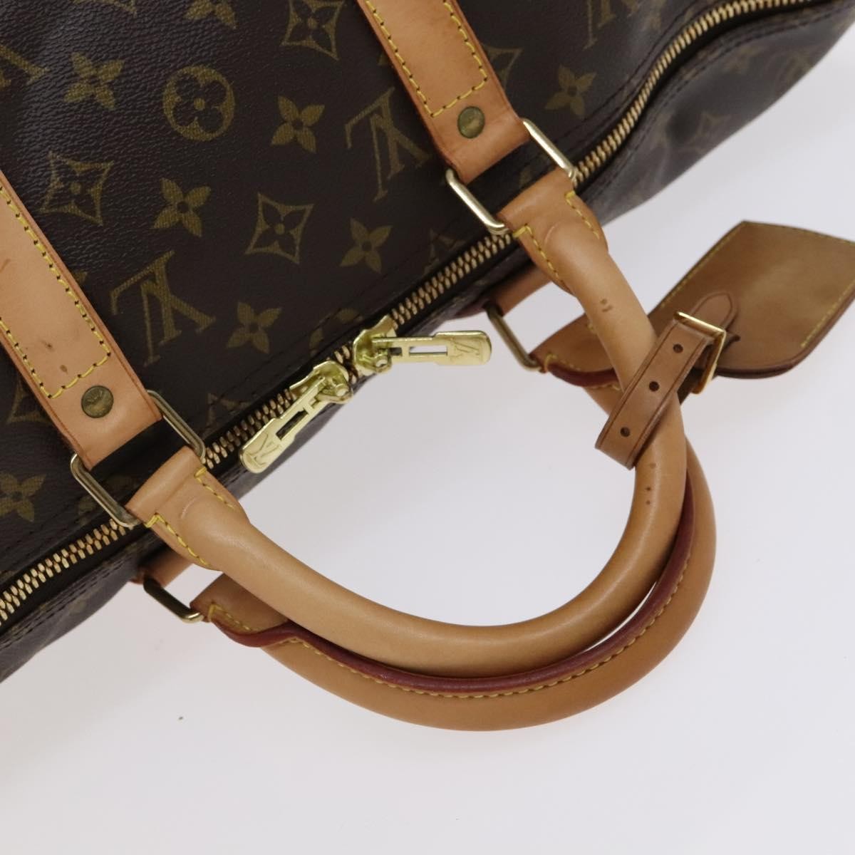 Louis Vuitton Keepall Bag Monogram Canvas Brown Canvas Travel Bag Bag (Pre-Owned)