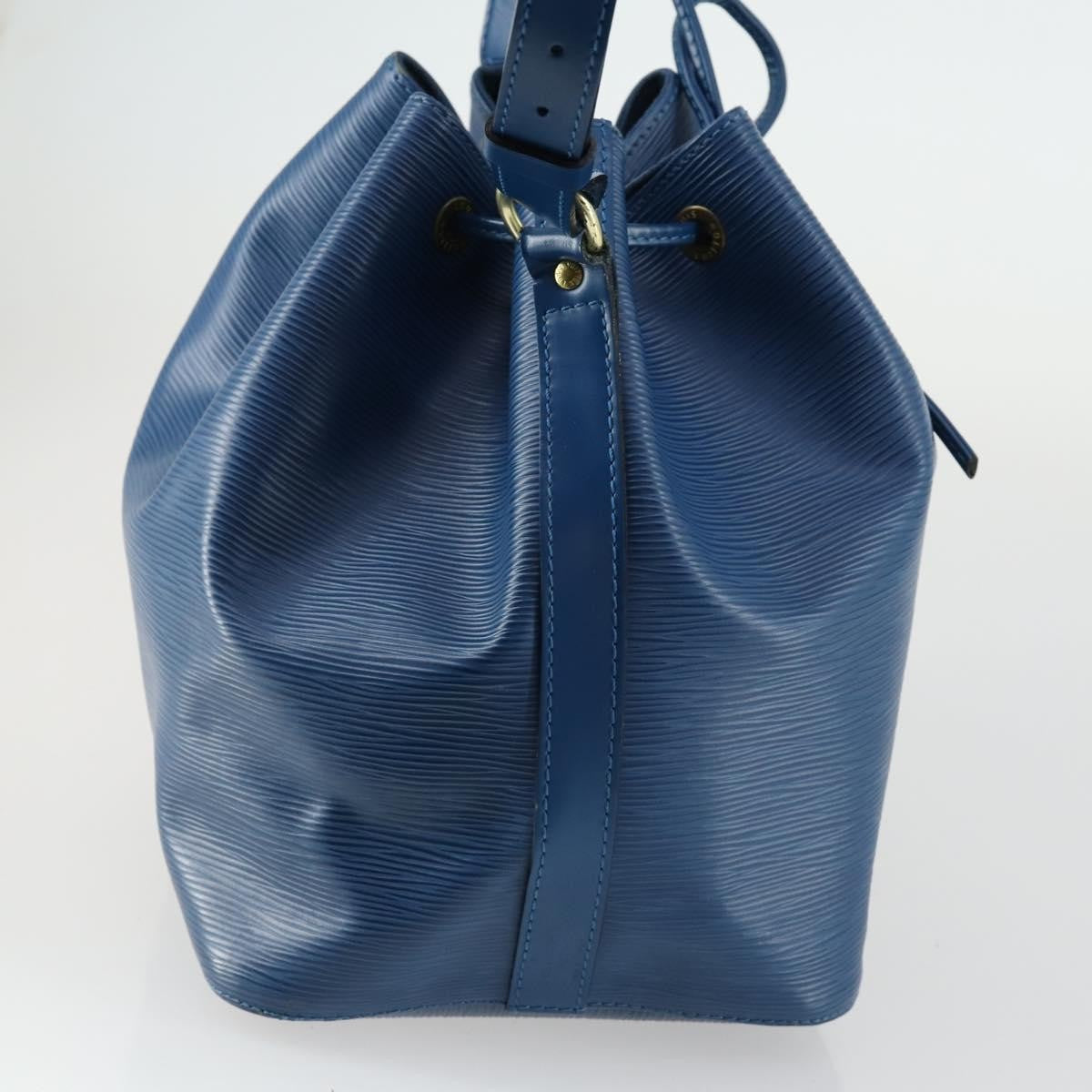Louis Vuitton Petit Noe Handbag Epi Leather Blue Leather Shoulder Bag Bag (Pre-Owned)