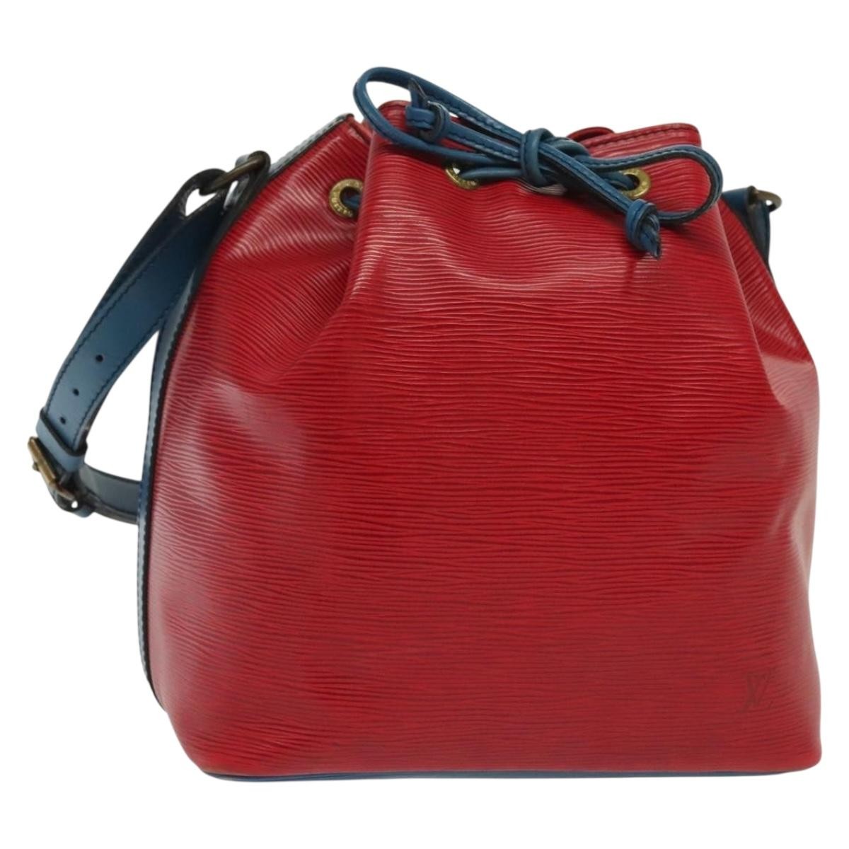 Louis Vuitton Petit Noe Handbag Epi Leather Red Leather Shoulder Bag Bag (Pre-Owned)