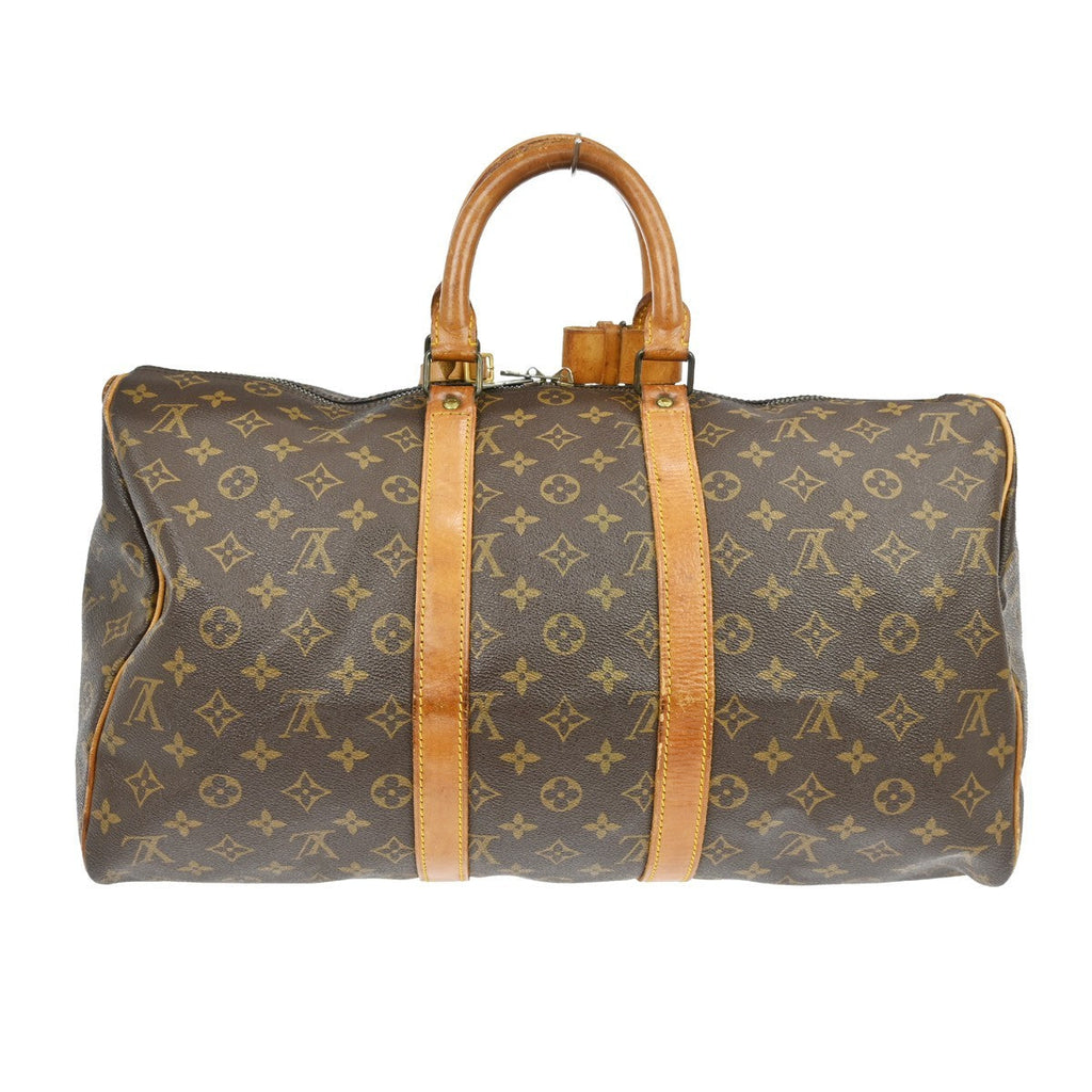 Louis Vuitton Keepall Bag Monogram Canvas Brown Canvas Travel Bag Bag (Pre-Owned)