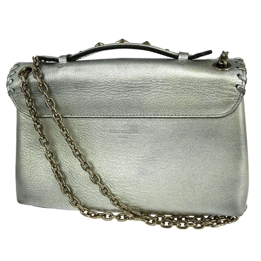 Louis Vuitton Very Chain Bag Whipstitch Leather Silver Leather Shoulder Bag Bag (Pre-Owned)