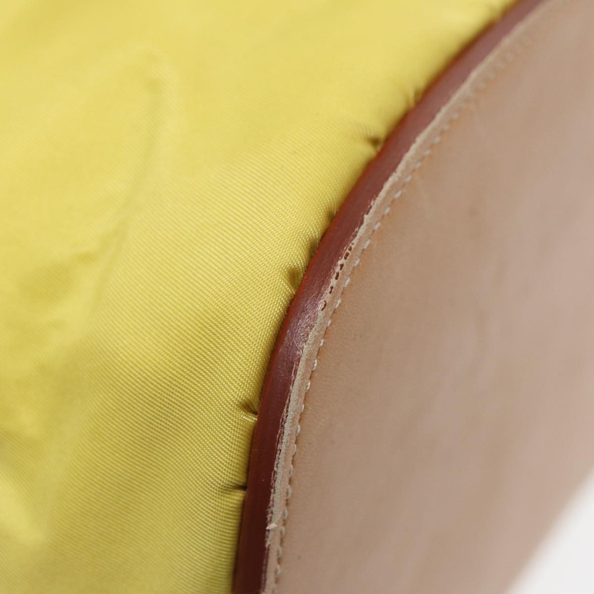 Prada Vintage Shoulder Bag Tessuto Yellow Nylon Shoulder Bag Bag (Pre-Owned)
