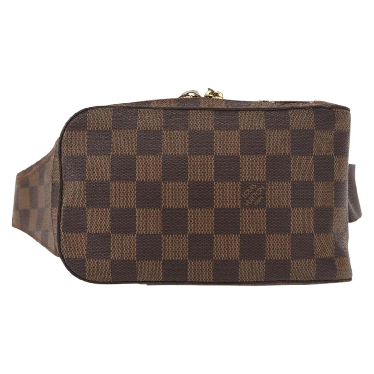 Louis Vuitton Geronimos Waist Bag Damier Brown Canvas Shoulder Bag Bag (Pre-Owned)
