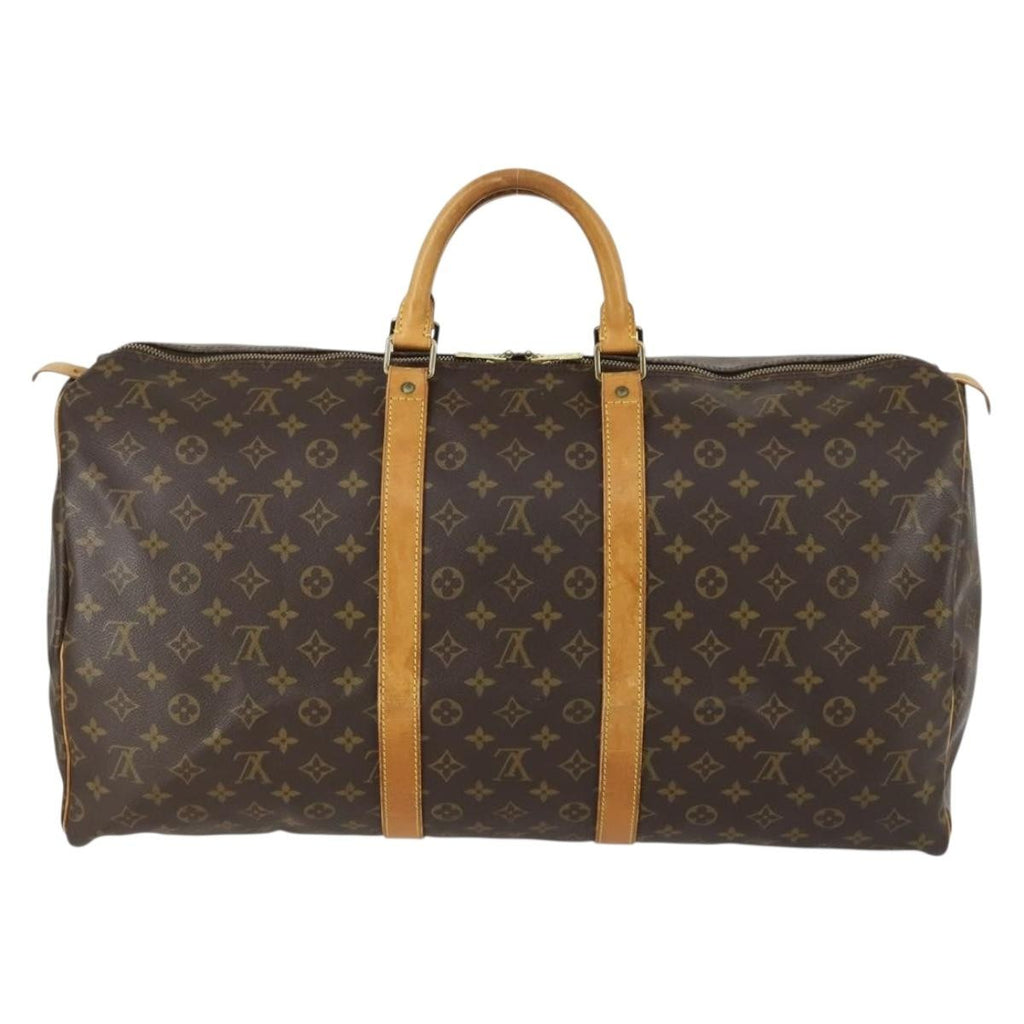 Louis Vuitton Keepall Bag Monogram Canvas Brown Canvas Travel Bag Bag (Pre-Owned)