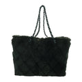 Chanel Chain Tote Lapin Fur Green Fur Tote Bag Bag (Pre-Owned)