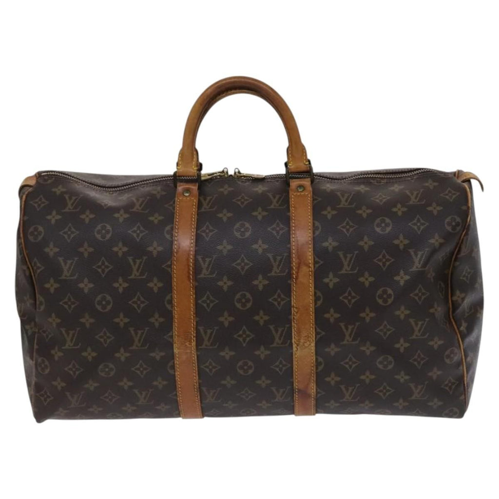 Louis Vuitton Keepall Bag Monogram Canvas Brown Canvas Travel Bag Bag (Pre-Owned)