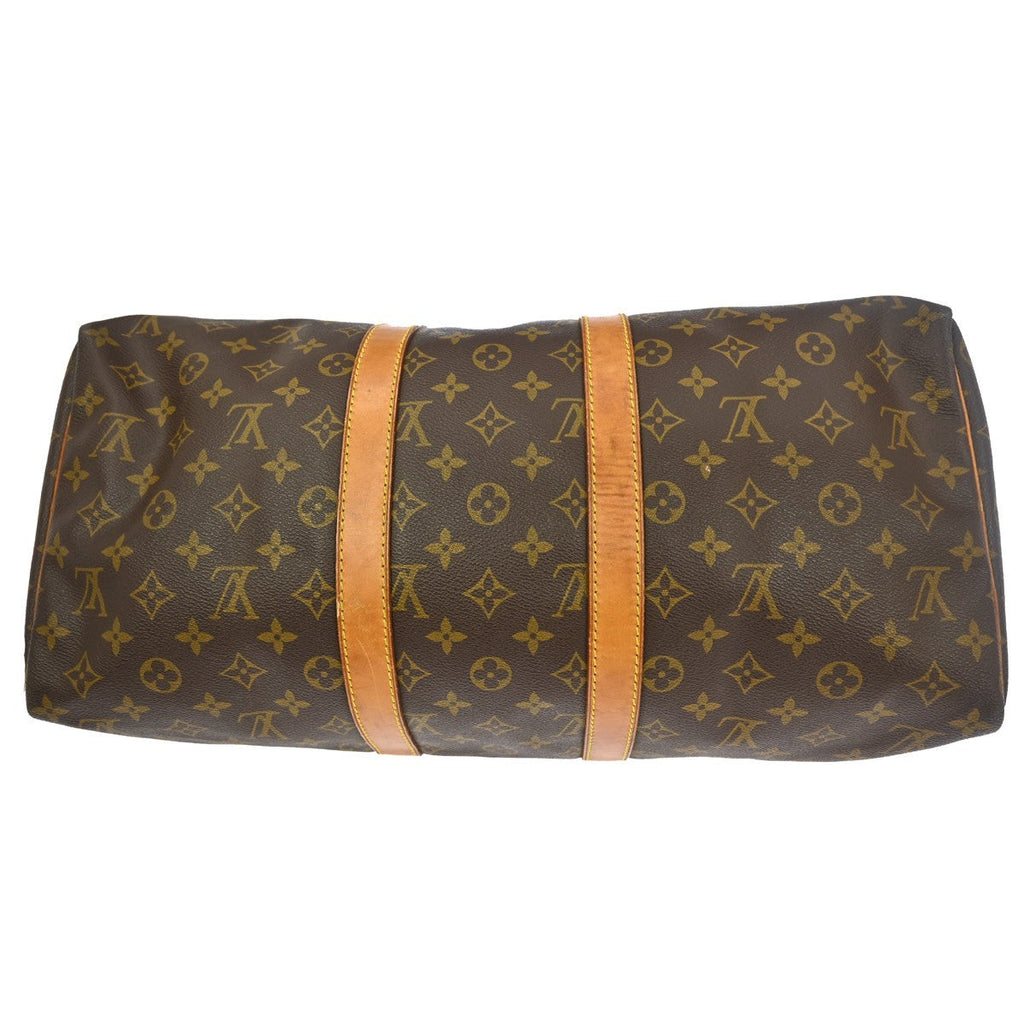 Louis Vuitton Keepall Bag Monogram Canvas Brown Canvas Travel Bag Bag (Pre-Owned)
