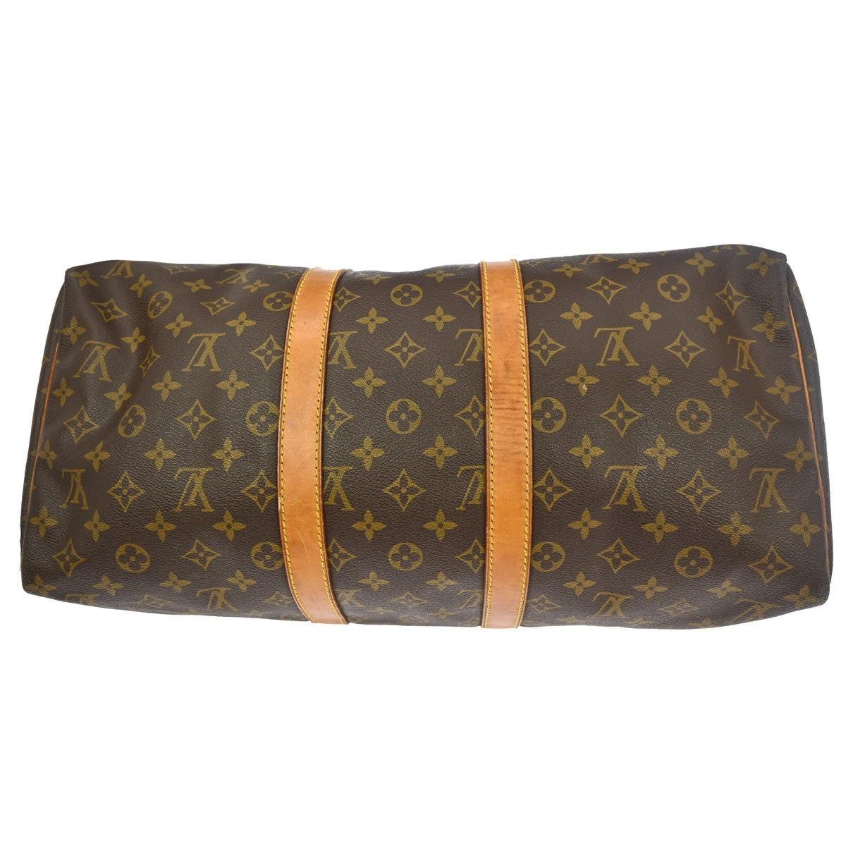 Louis Vuitton Keepall Bag Monogram Canvas Brown Canvas Travel Bag Bag (Pre-Owned)