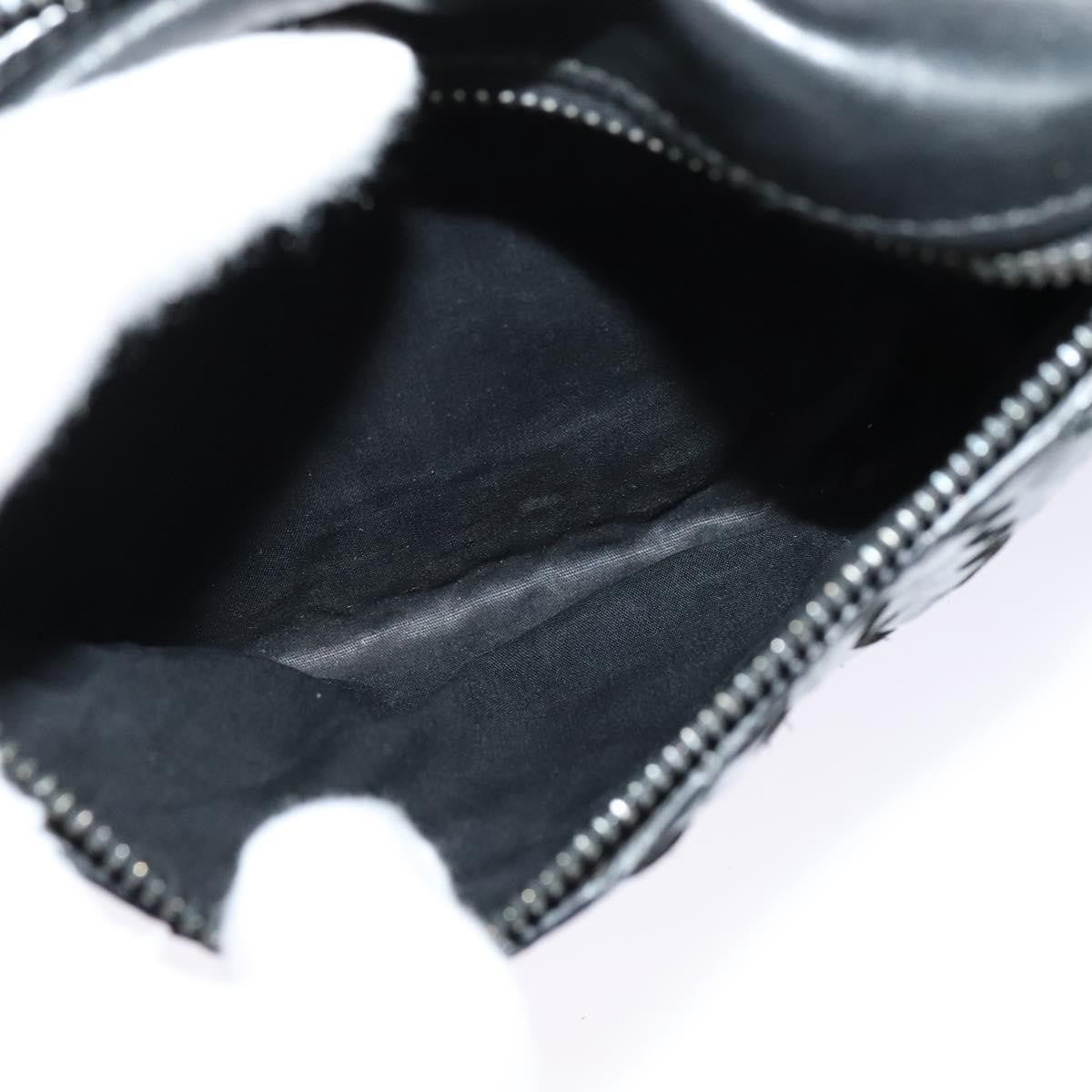 Bottega Veneta Utility Waist Bag Leather With Intrecciato Black Leather Shoulder Bag Bag (Pre-Owned)