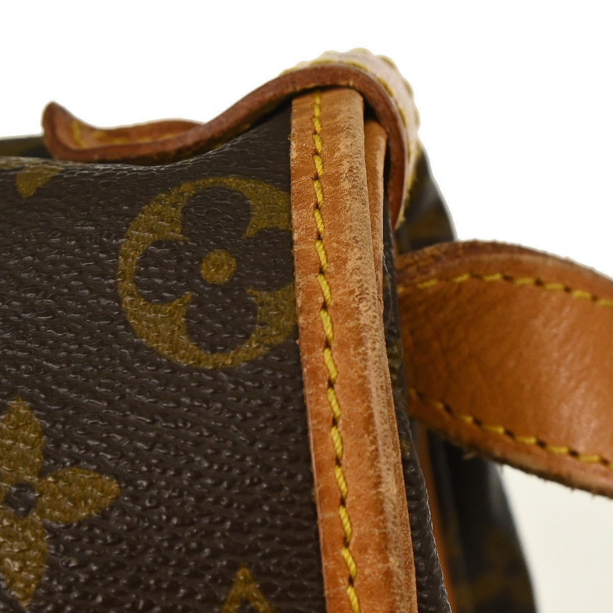 Louis Vuitton Saumur Handbag Monogram Canvas Brown Canvas Shoulder Bag Bag (Pre-Owned)