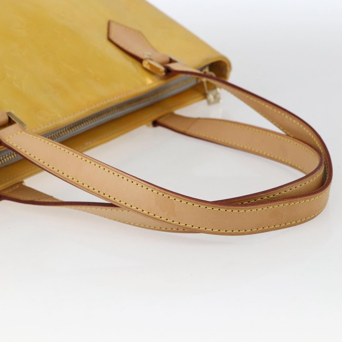 Louis Vuitton Houston Handbag Monogram Vernis Yellow Patent_Leather Tote Bag Bag (Pre-Owned)