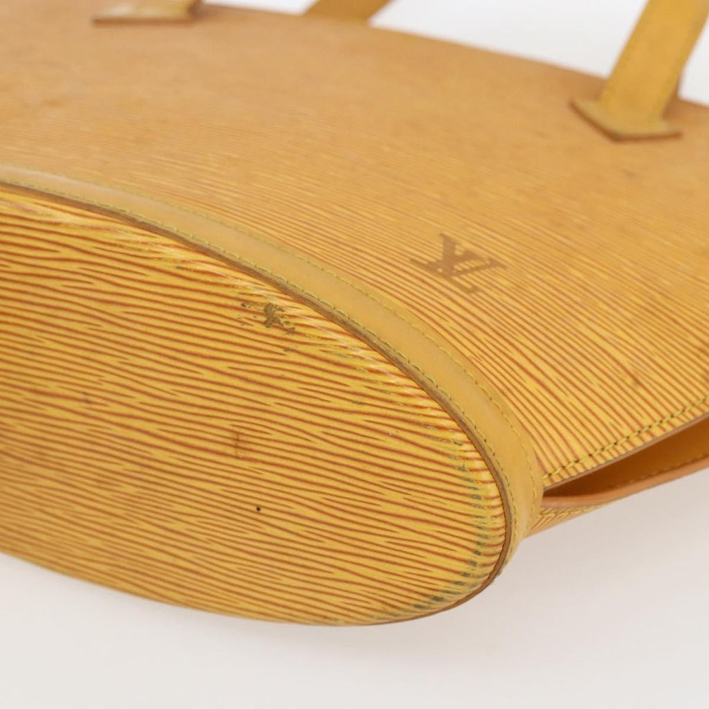 Louis Vuitton Saint Jacques Handbag Epi Leather Yellow Leather Handbag (Pre-Owned)