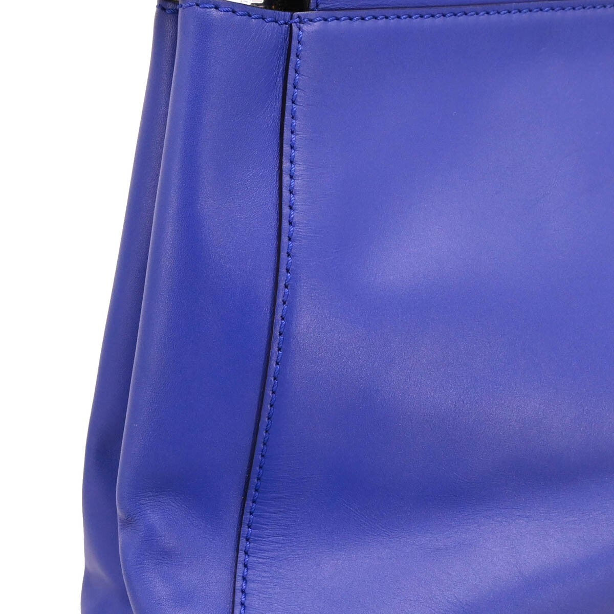 Fendi Peekaboo Bag Soft Leather Blue Leather Handbag (Pre-Owned)