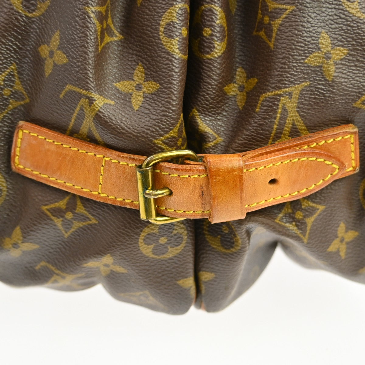 Louis Vuitton Saumur Handbag Monogram Canvas Brown Canvas Shoulder Bag Bag (Pre-Owned)