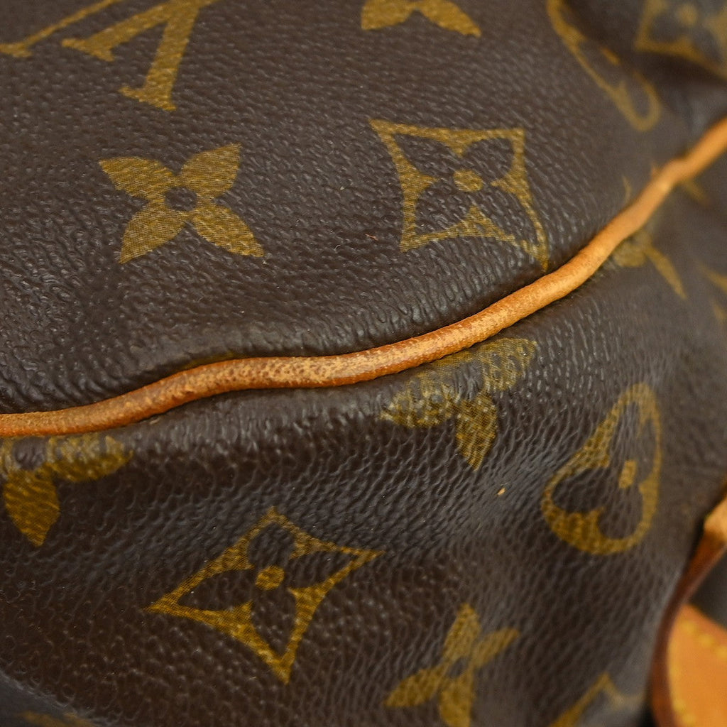 Louis Vuitton Saumur Handbag Monogram Canvas Brown Canvas Shoulder Bag Bag (Pre-Owned)