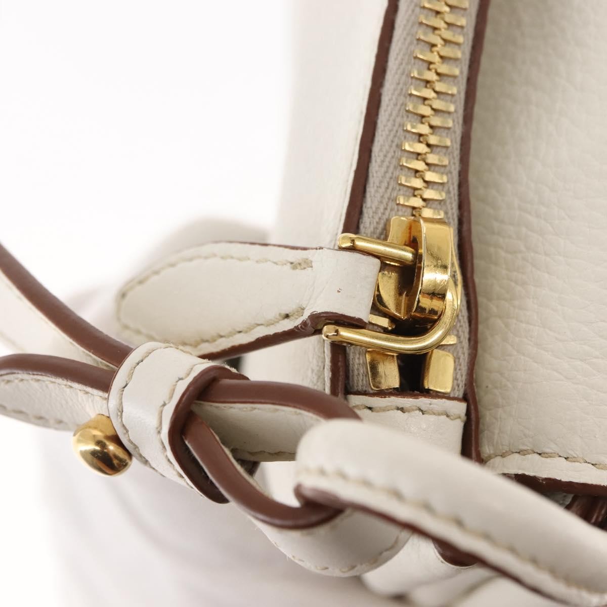 Prada Flap Crossbody Bag Vitello Daino White Leather Shoulder Bag Bag (Pre-Owned)