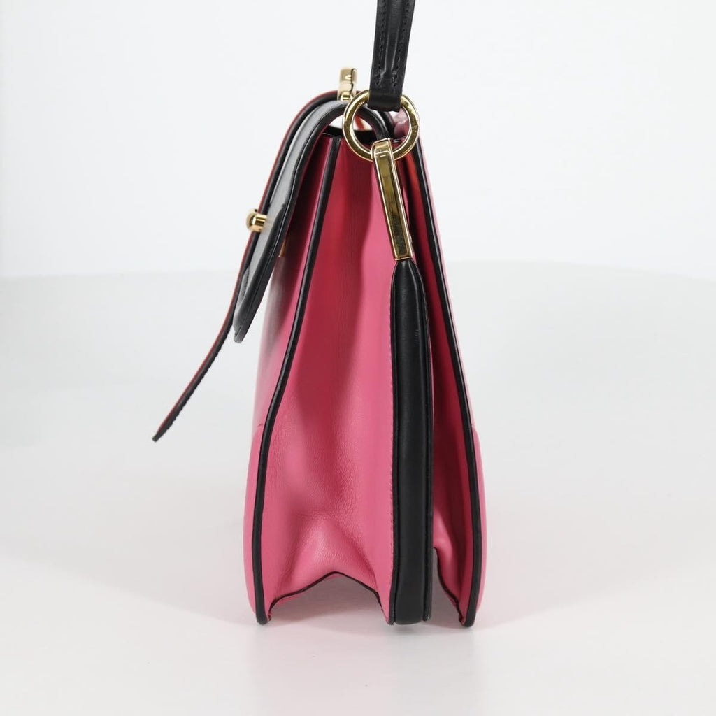 Prada Belle Top Handle Bag City Calf Pink Leather Bag (Pre-Owned)