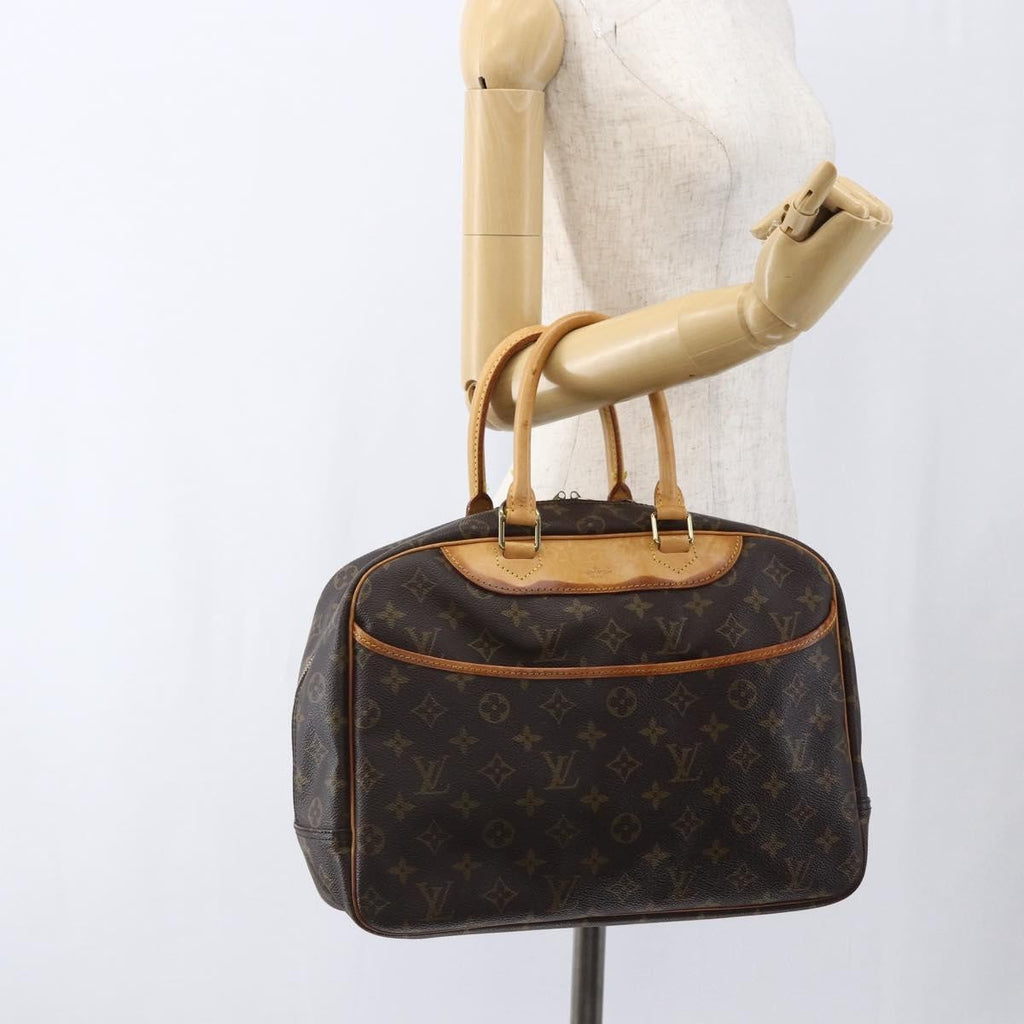 Louis Vuitton Deauville Handbag Monogram Canvas Brown Canvas Handbag (Pre-Owned)
