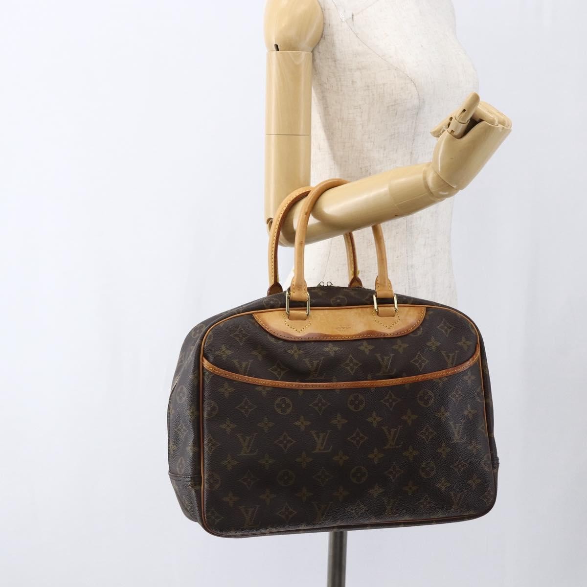 Louis Vuitton Deauville Handbag Monogram Canvas Brown Canvas Handbag (Pre-Owned)