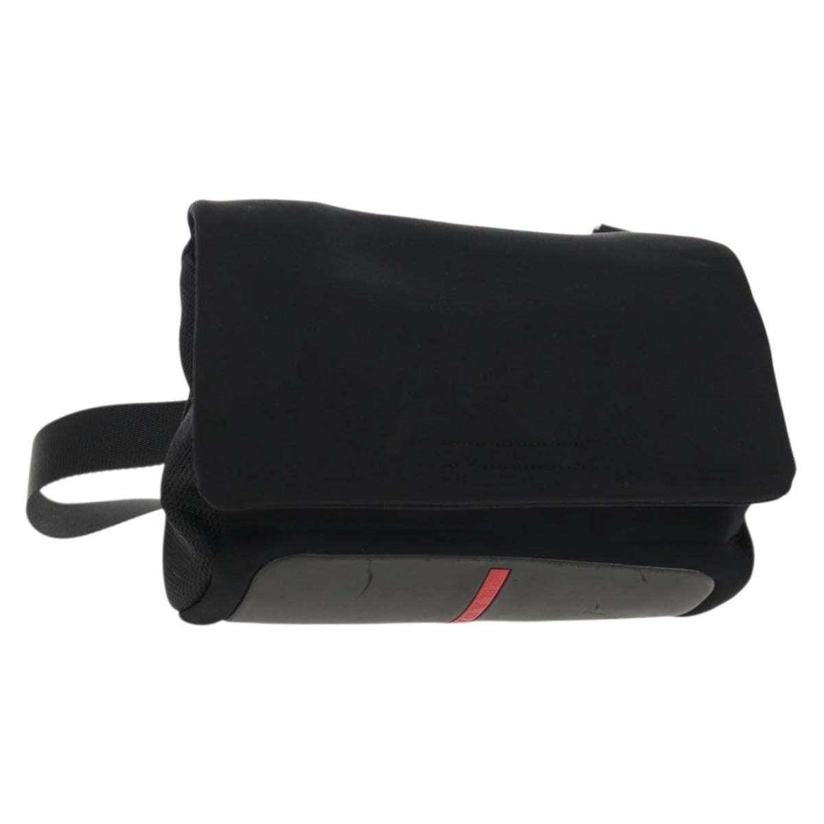 Prada Vintage Sport Shoulder Bag Nylon Black Nylon Shoulder Bag Bag (Pre-Owned)