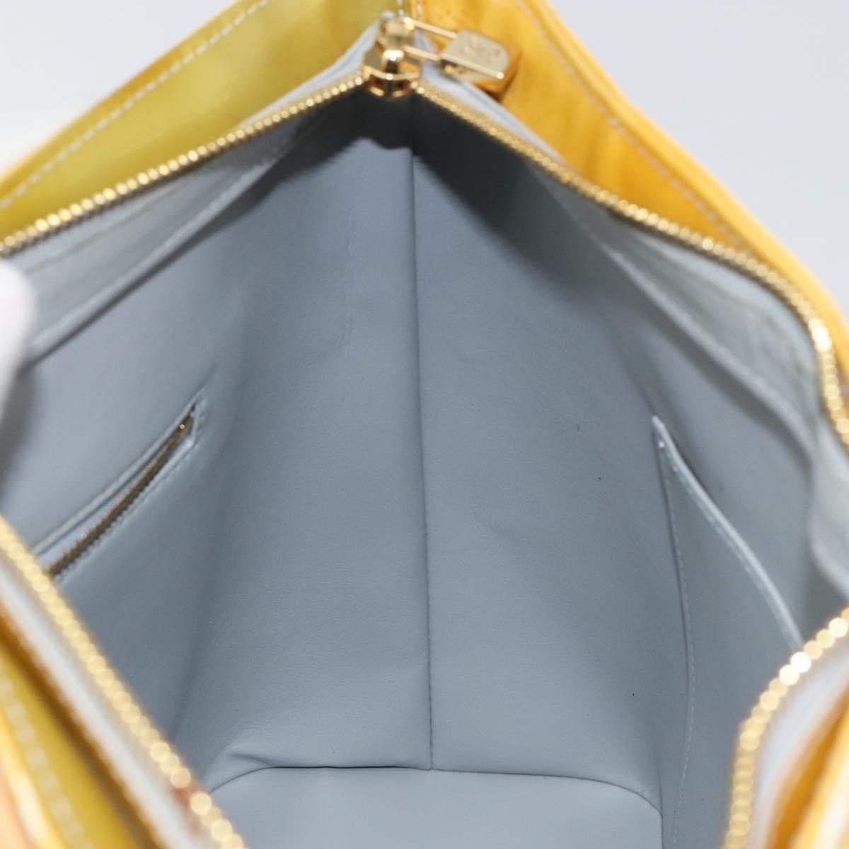 Louis Vuitton Houston Handbag Monogram Vernis Yellow Patent_Leather Tote Bag Bag (Pre-Owned)