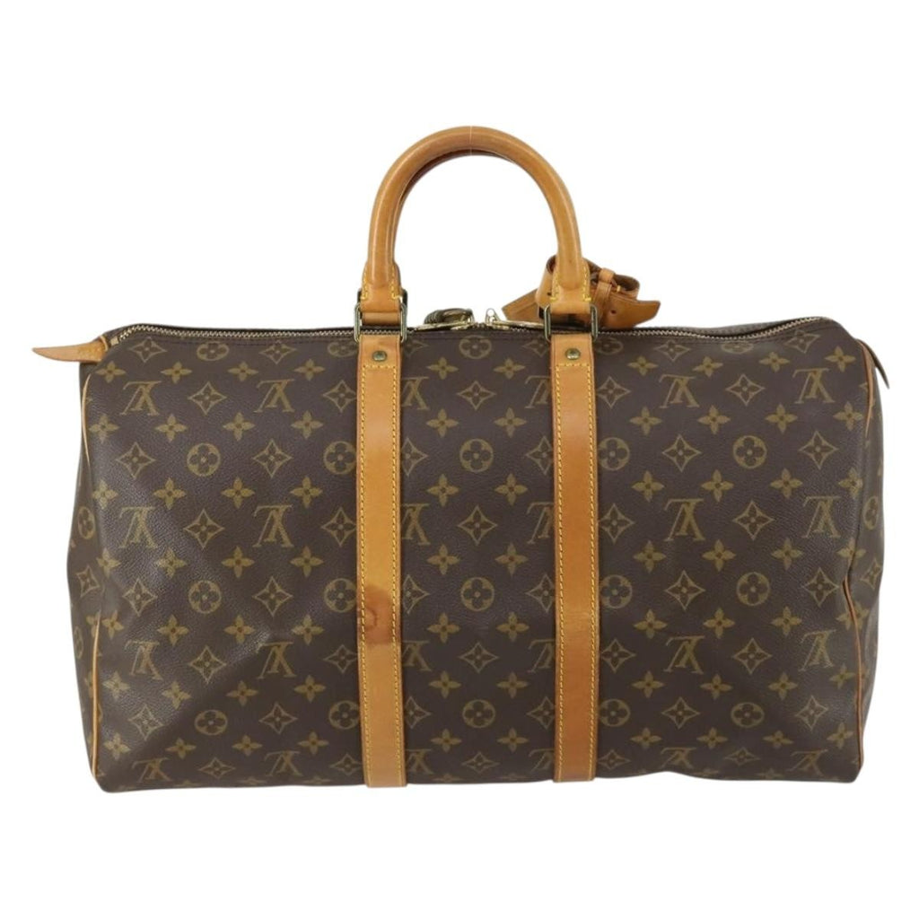Louis Vuitton Keepall Bag Monogram Canvas Brown Canvas Travel Bag Bag (Pre-Owned)