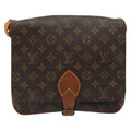 Louis Vuitton Cartouchiere Handbag Monogram Canvas Brown Canvas Shoulder Bag Bag (Pre-Owned)