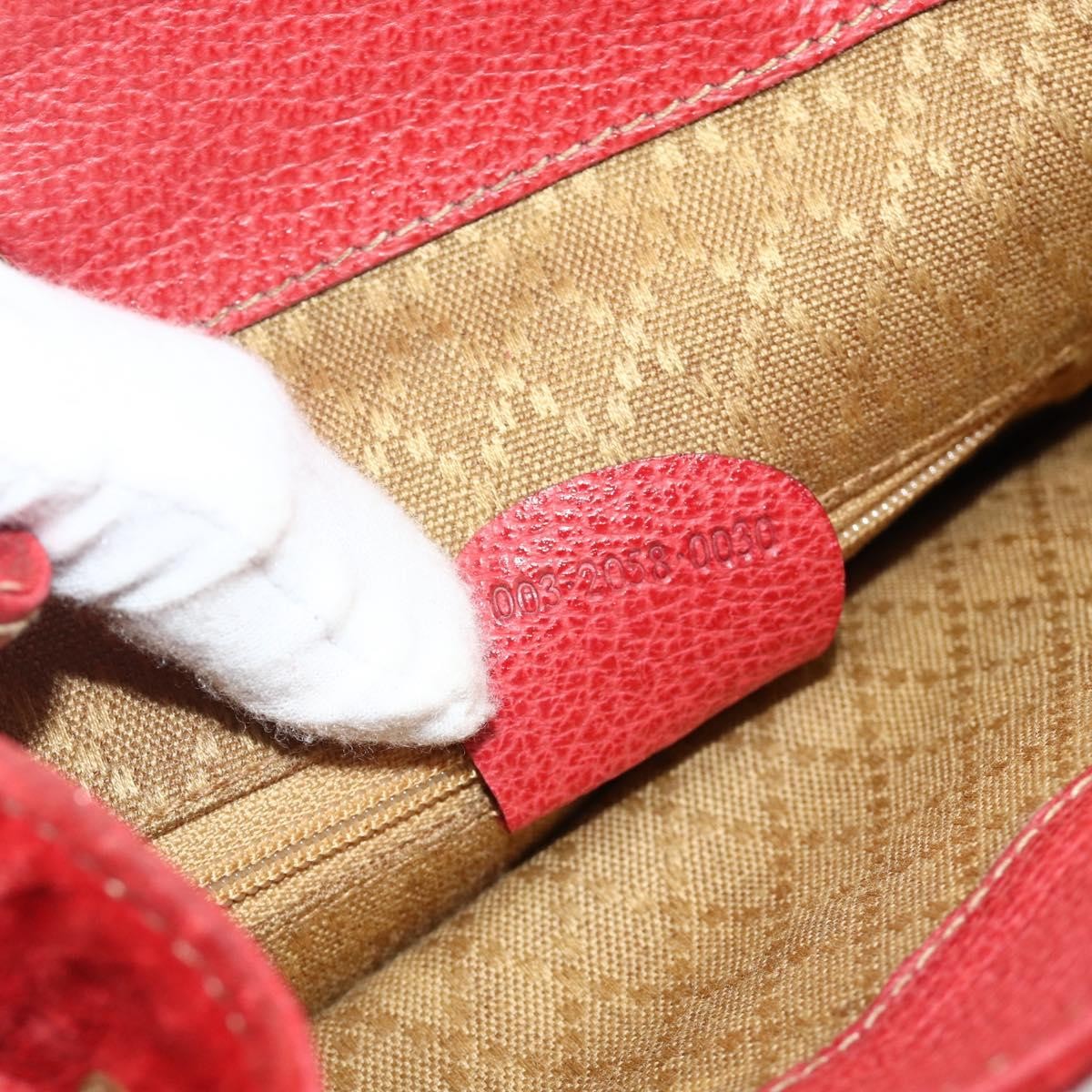Gucci Gucci Bamboo Backpack Daim Red Suede Backpack Bag (Pre-Owned)