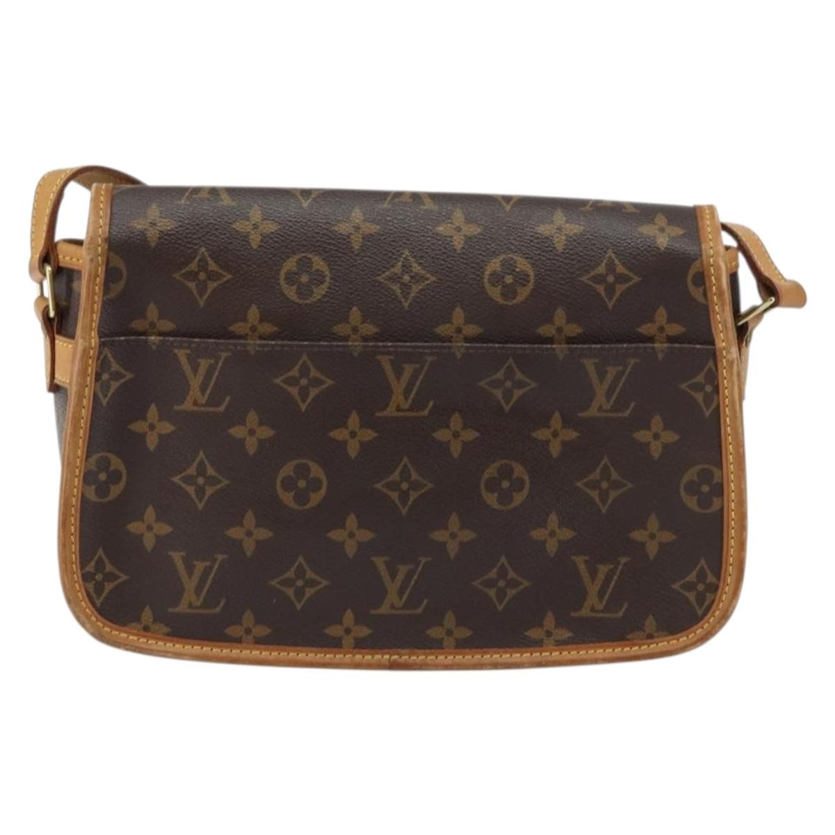 Louis Vuitton Sologne Handbag Monogram Canvas Brown Canvas Shoulder Bag Bag (Pre-Owned)