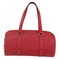 Louis Vuitton Soufflot Handbag Epi Leather Red Leather Shoulder Bag Bag (Pre-Owned)
