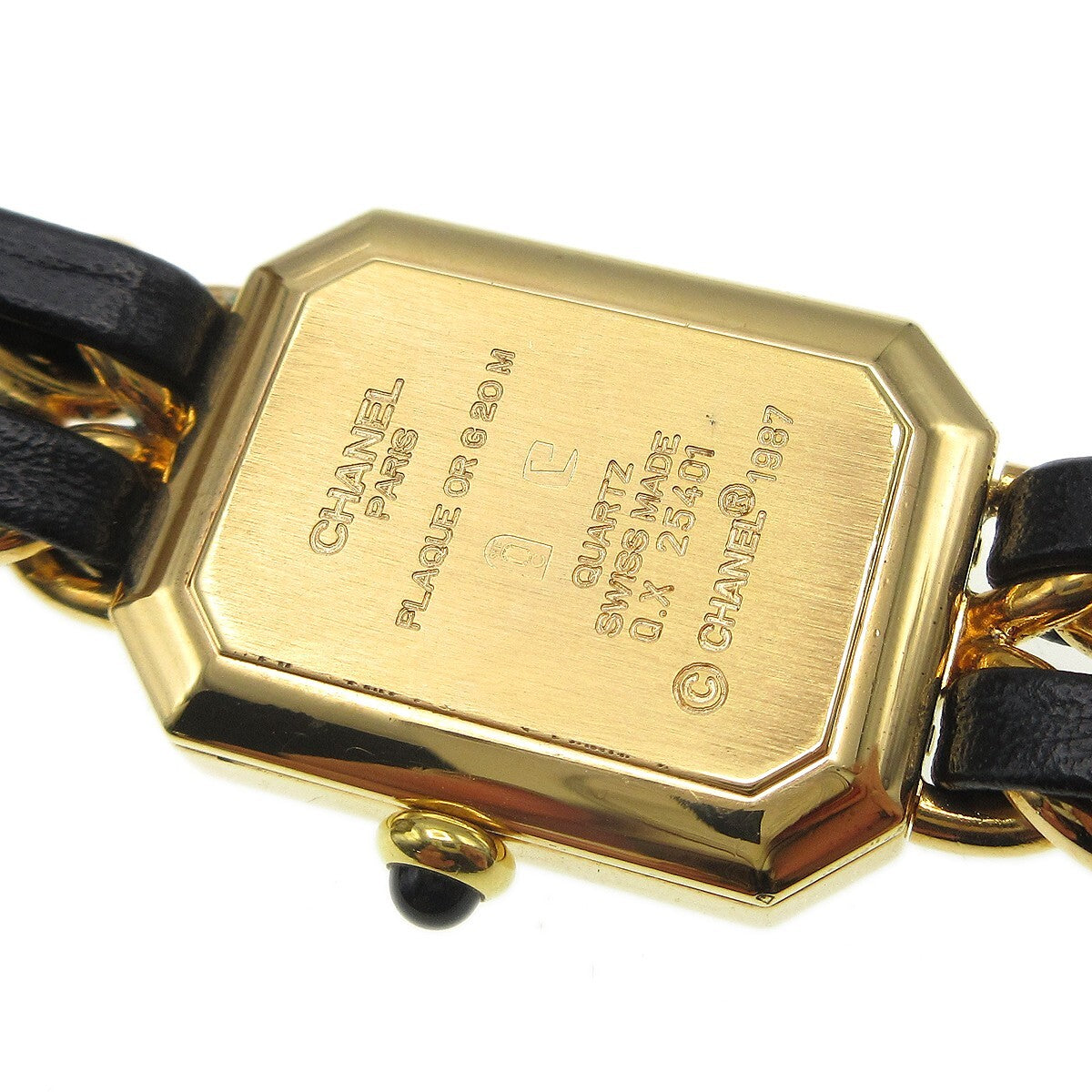 Chanel Premiere Rock Quartz Watch Plated Metal And Leather Watch (Pre-Owned)
