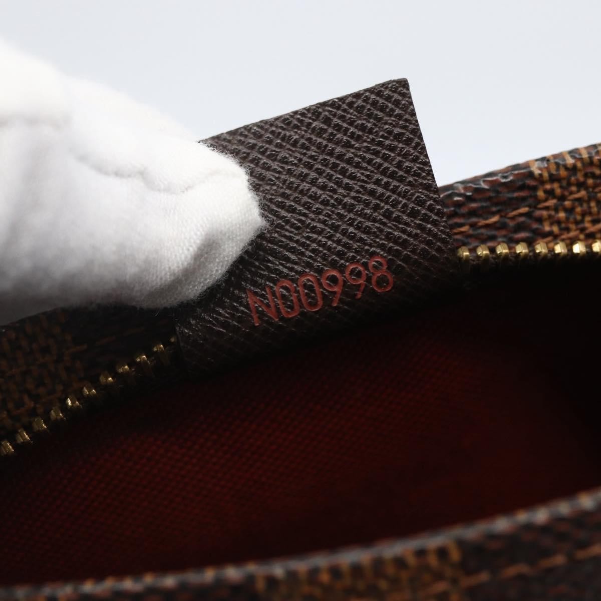 Louis Vuitton Trousse Make Up Bag Damier Brown Canvas Clutche & Pouche Bag (Pre-Owned)
