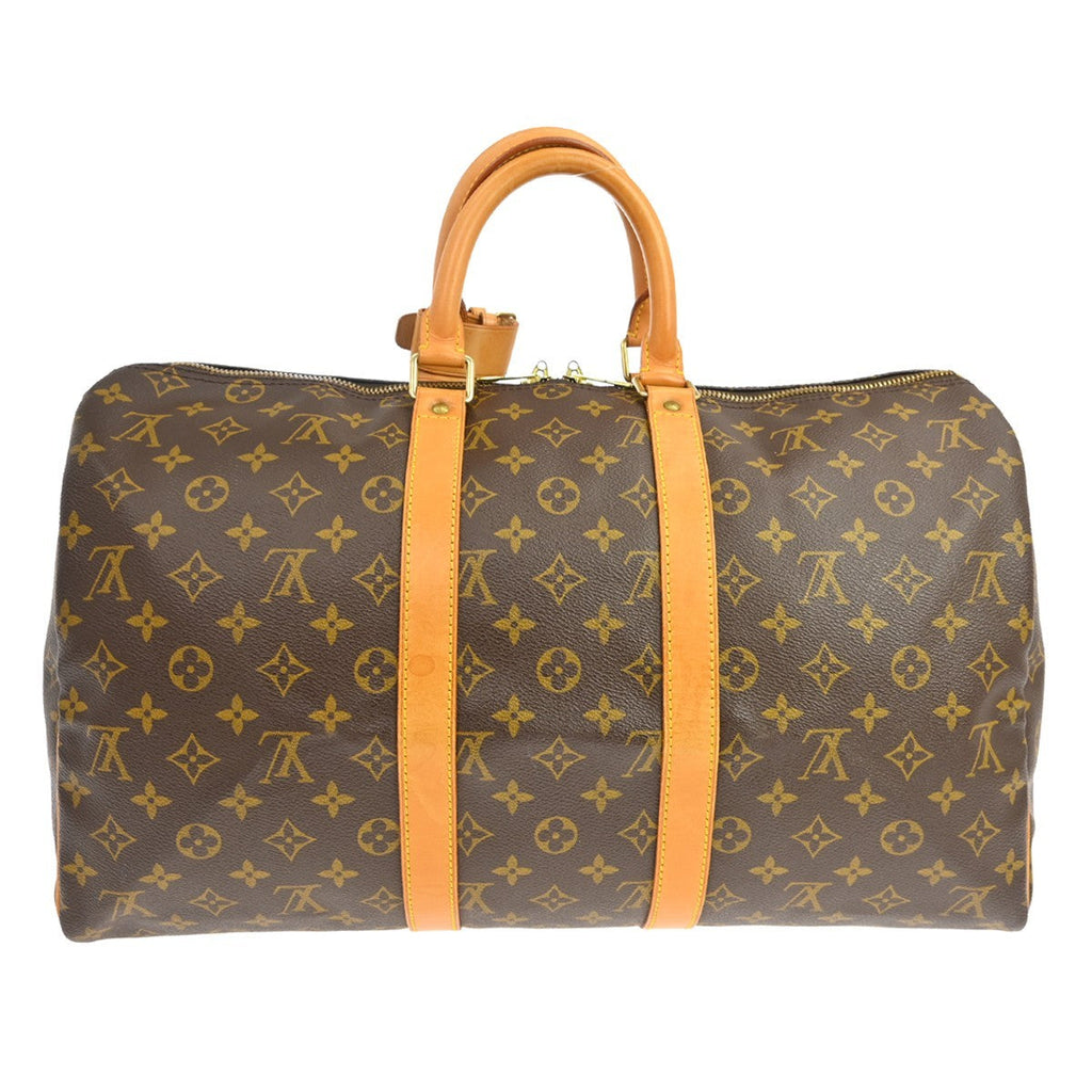 Louis Vuitton Keepall Bag Monogram Canvas Brown Canvas Travel Bag Bag (Pre-Owned)