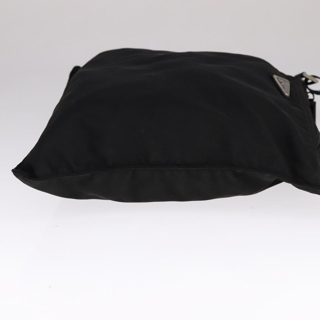 Prada Flat Messenger Bag Tessuto Black Nylon Shoulder Bag Bag (Pre-Owned)