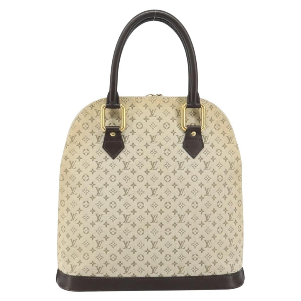 Louis Vuitton Alma Handbag Mini Lin Monogram Khaki Canvas Handbag (Pre-Owned)