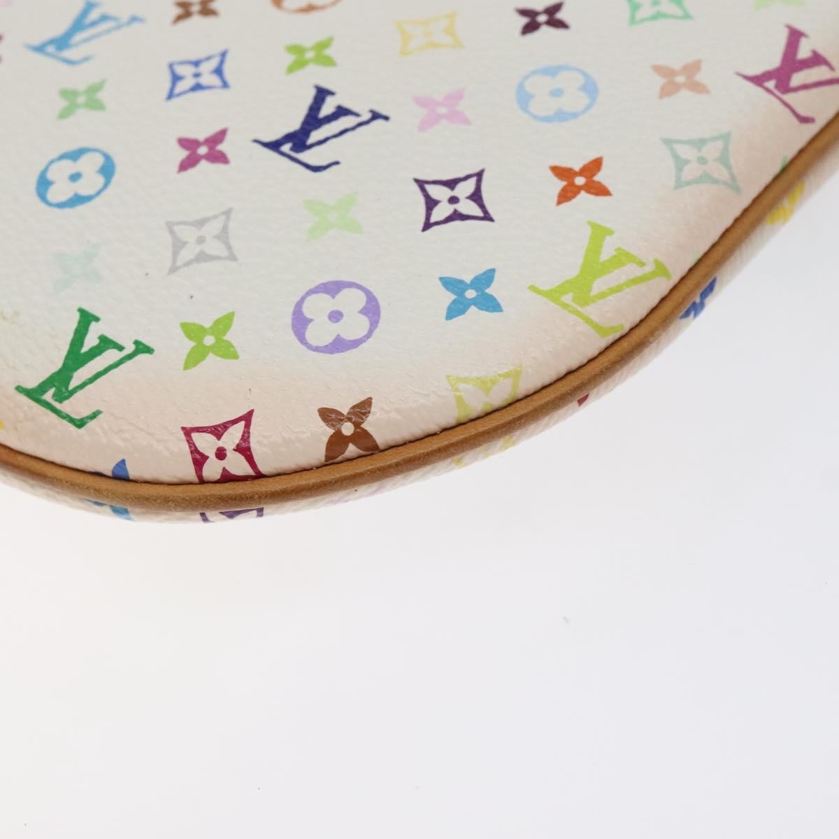 Louis Vuitton Pochette Gm Monogram Multicolor White Canvas Clutche & Pouche Bag (Pre-Owned)