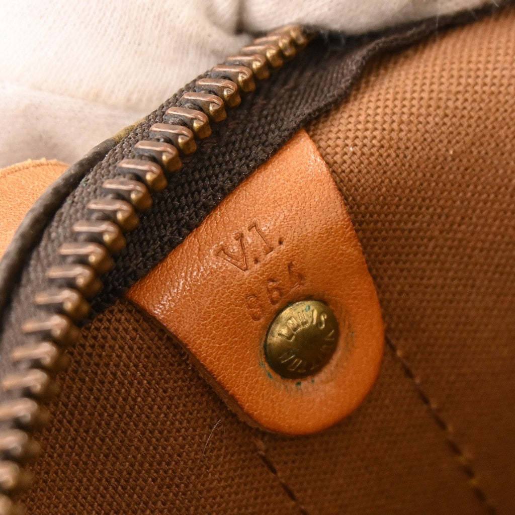 Louis Vuitton Keepall Bag Monogram Canvas Brown Canvas Travel Bag Bag (Pre-Owned)