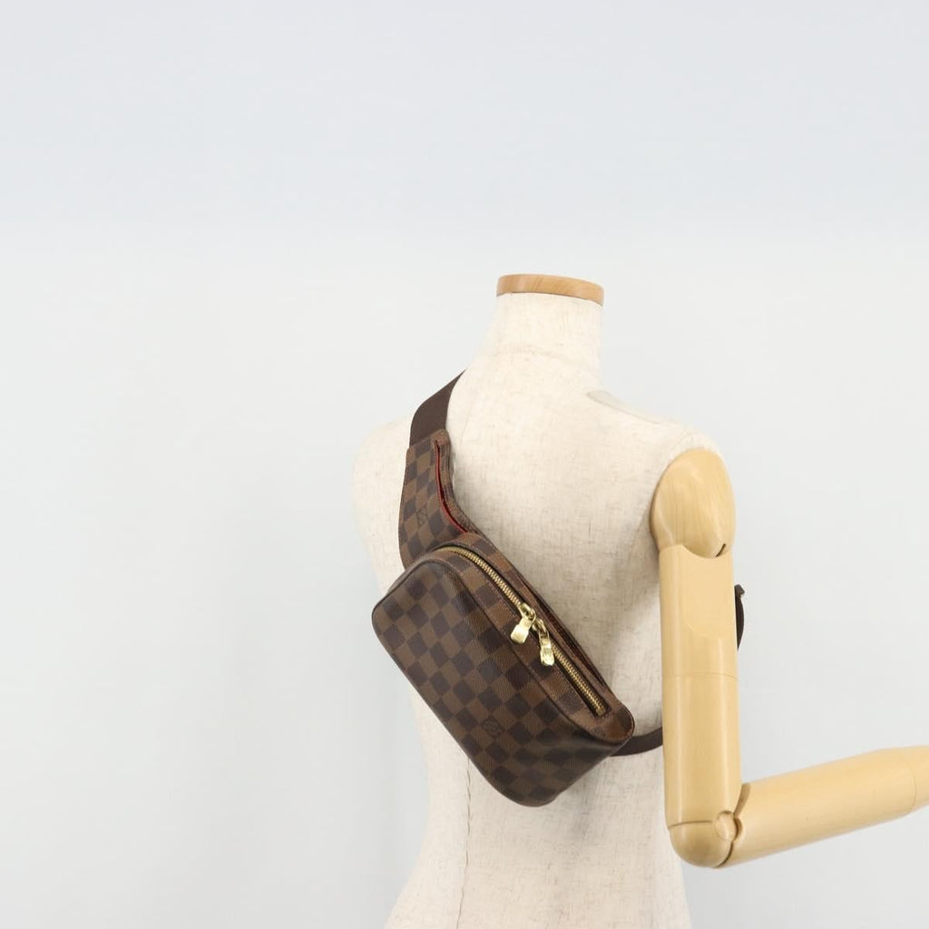 Louis Vuitton Geronimos Waist Bag Damier Brown Canvas Shoulder Bag Bag (Pre-Owned)