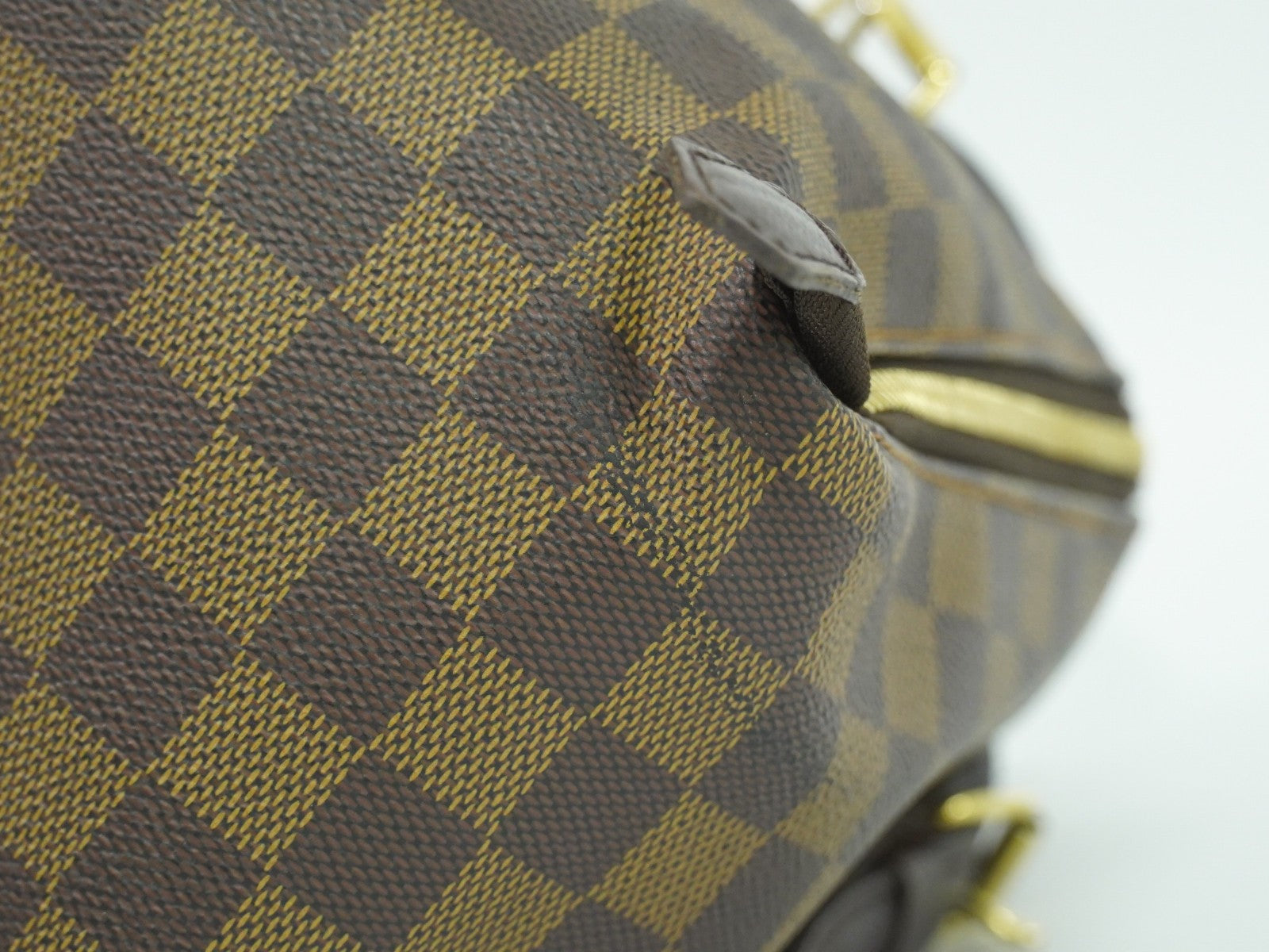 Louis Vuitton Belem Handbag Damier Brown Canvas Shoulder Bag Bag (Pre-Owned)