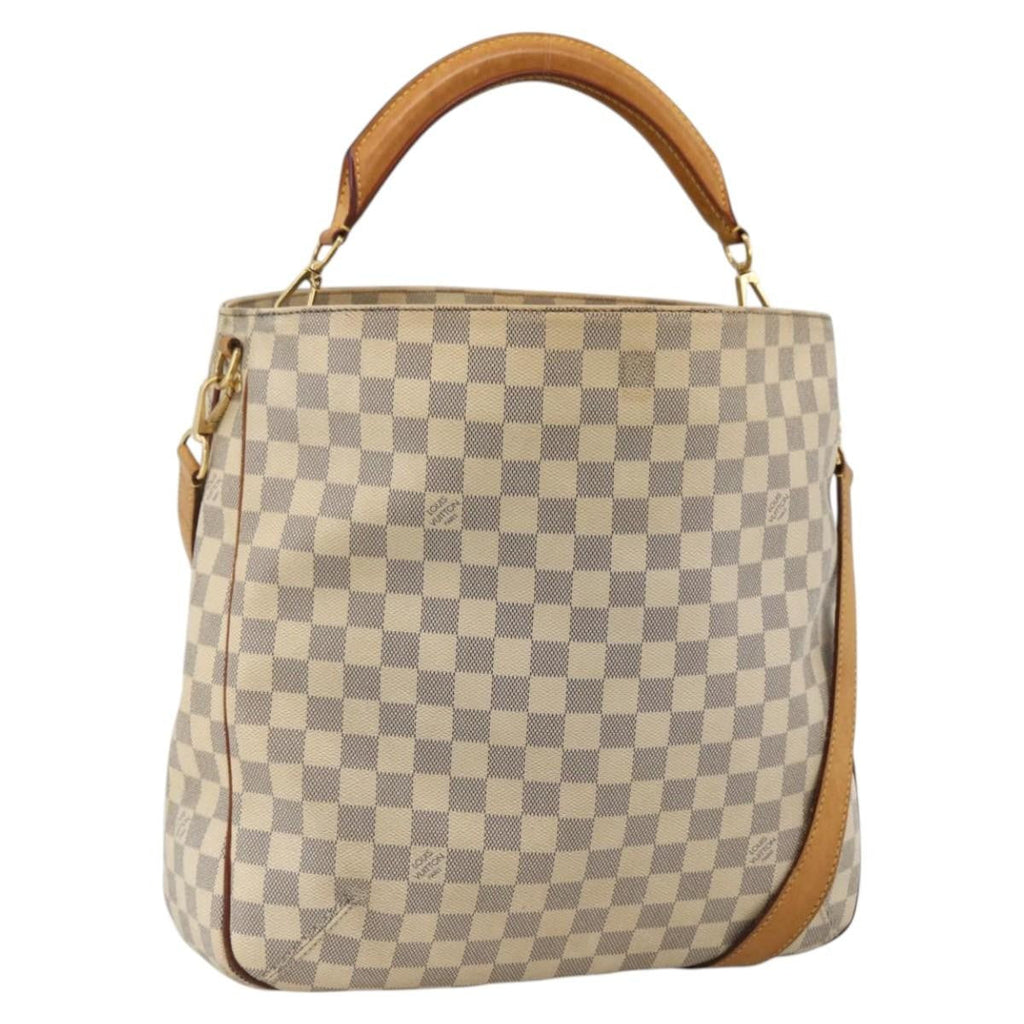 Louis Vuitton Soffi Handbag Damier Beige Canvas Handbag (Pre-Owned)