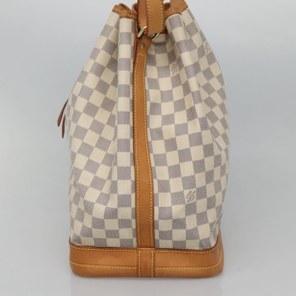 Louis Vuitton Noe Handbag Damier White Canvas Shoulder Bag Bag (Pre-Owned)