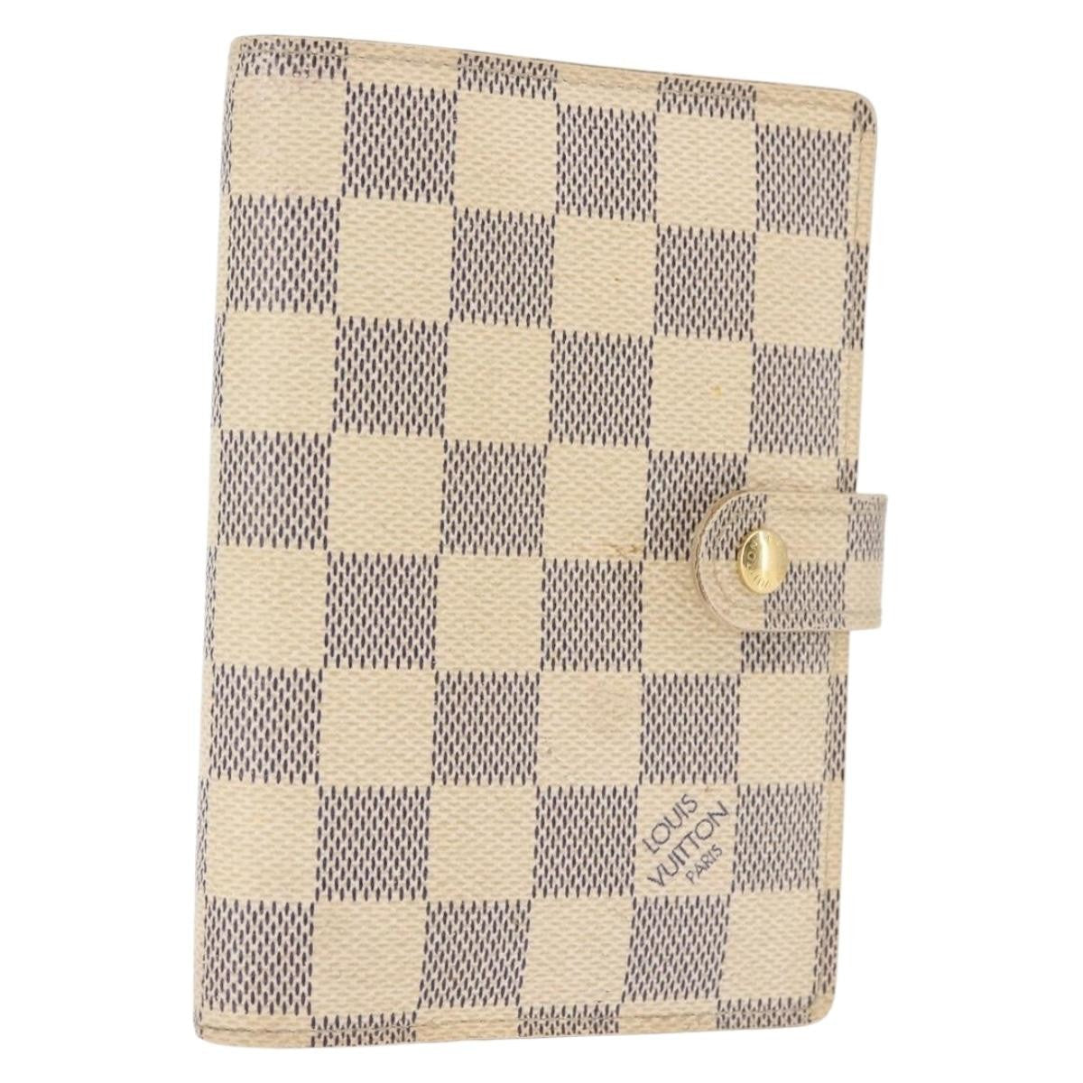 Louis Vuitton Agenda Cover Damier Azur Beige Canvas Toiletry Case Accessory (Pre-Owned)