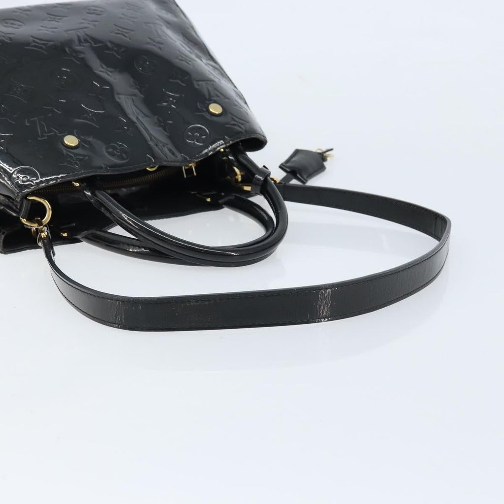 Louis Vuitton Montaigne Handbag Monogram Vernis Black Patent_Leather Handbag (Pre-Owned)