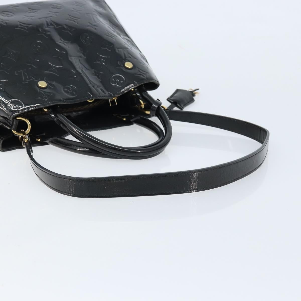 Louis Vuitton Montaigne Handbag Monogram Vernis Black Patent_Leather Handbag (Pre-Owned)