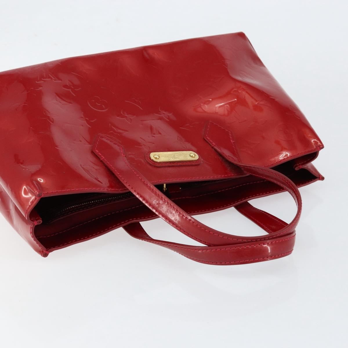 Louis Vuitton Wilshire Handbag Monogram Vernis Red Patent_Leather Handbag (Pre-Owned)