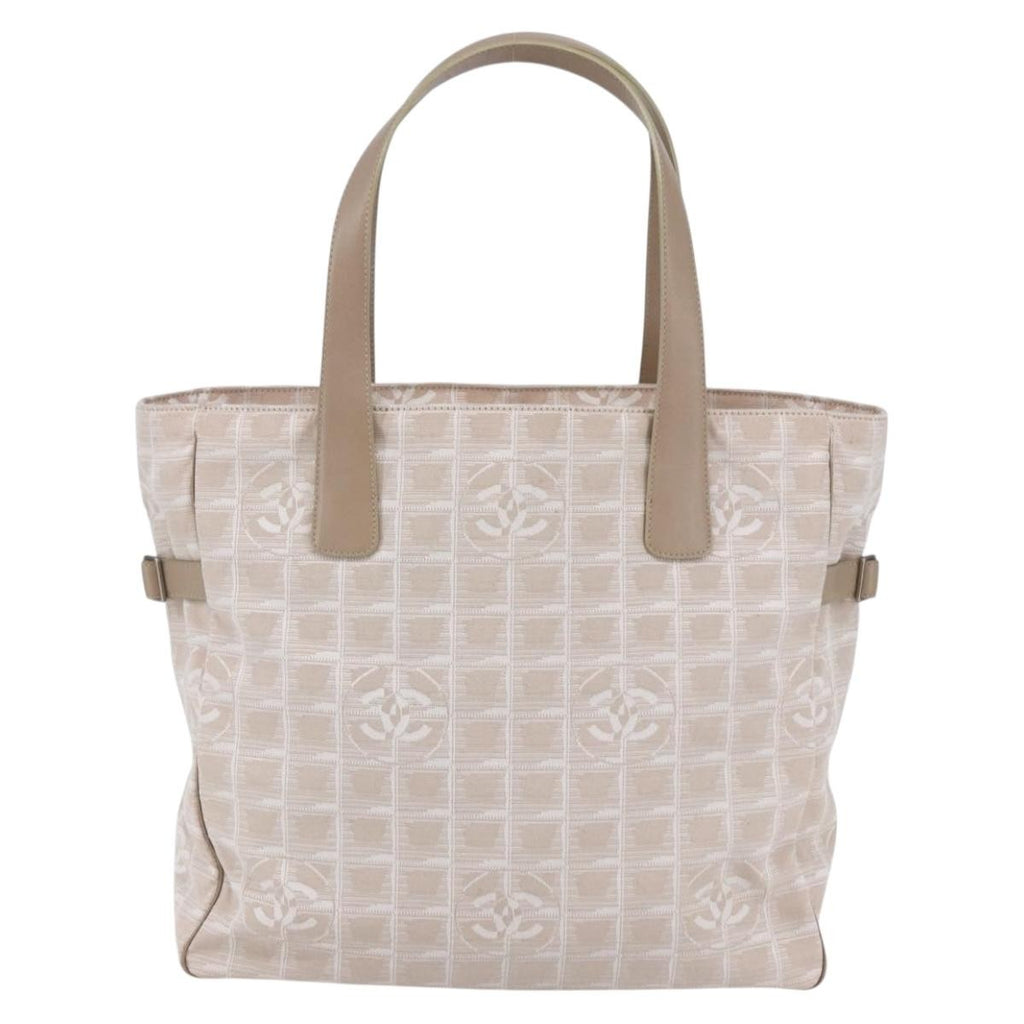Chanel Travel Line Tote Nylon Pink Canvas Bag (Pre-Owned)
