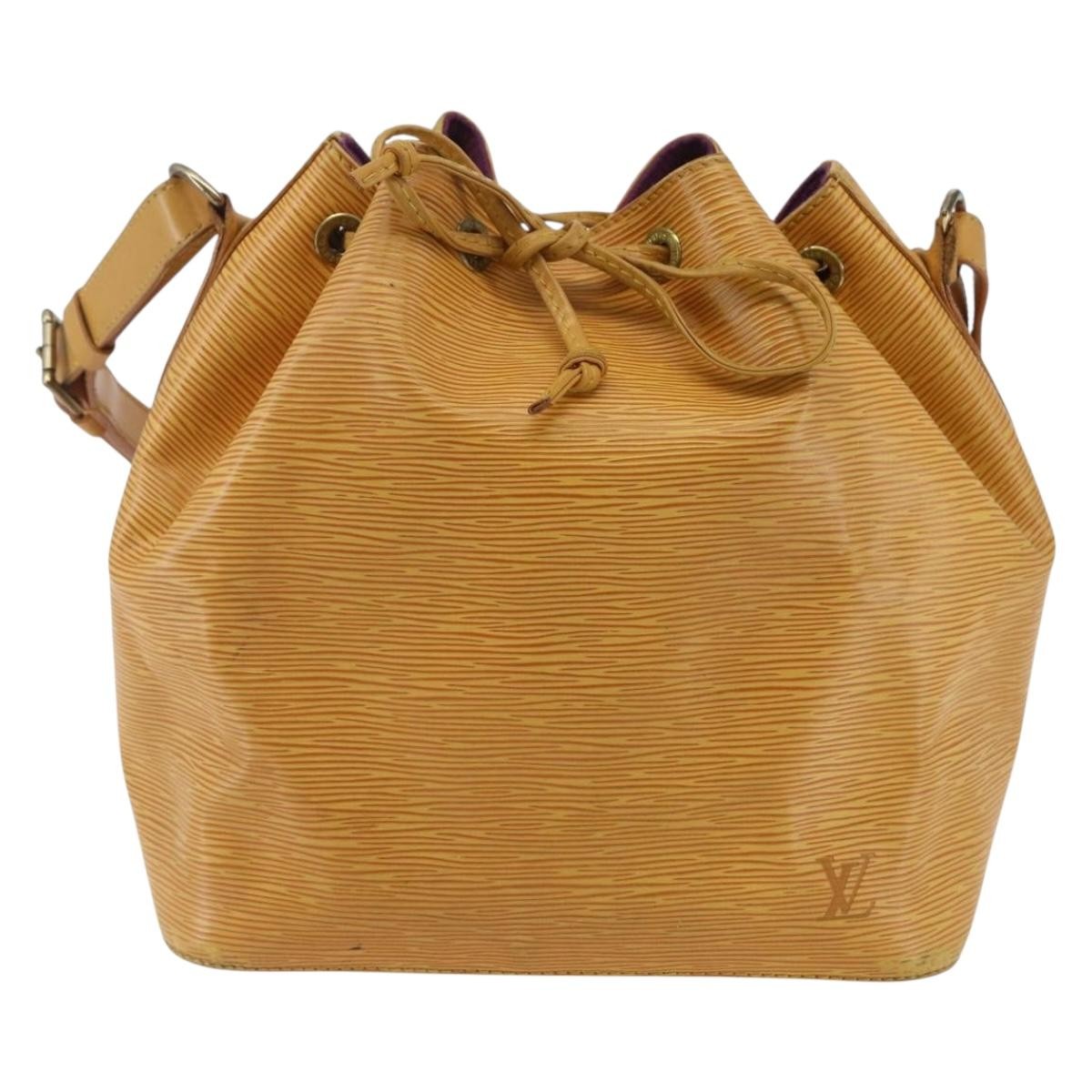 Louis Vuitton Petit Noe Handbag Epi Leather Yellow Leather Shoulder Bag Bag (Pre-Owned)