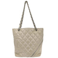 Chanel 31 Rue Cambon Chain Tote Caviar Ecru Leather Tote Bag Bag (Pre-Owned)