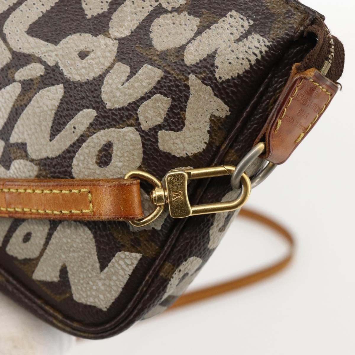 Louis Vuitton Pochette Accessoires Limited Edition Monogram Graffiti Brown Canvas Clutche & Pouche Bag (Pre-Owned)